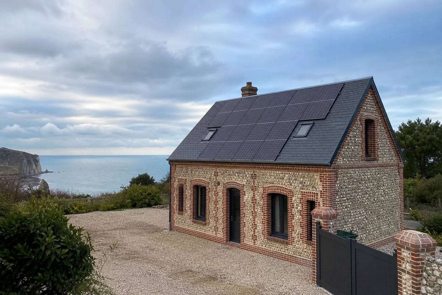 Maison équipée de panneaux solaires à Cherbourg-en-Cotentin