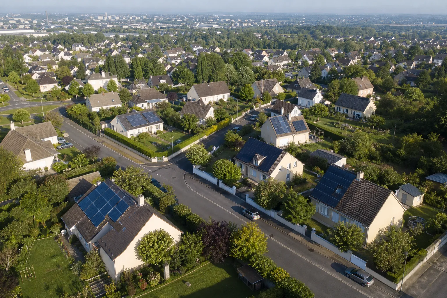 Toitures équipées de panneaux solaires dans le Calvados